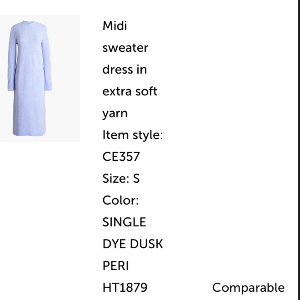 NWOT J crew factory super soft midi sweater dress